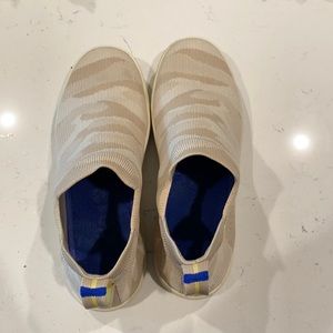 Rothy's Slip-On Sneakers camo with Blue Interiors